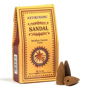 Ayurvedic Backflow Räucherkegel Sandelholz